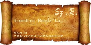Szendrei Renáta névjegykártya
