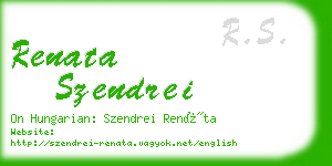 renata szendrei business card